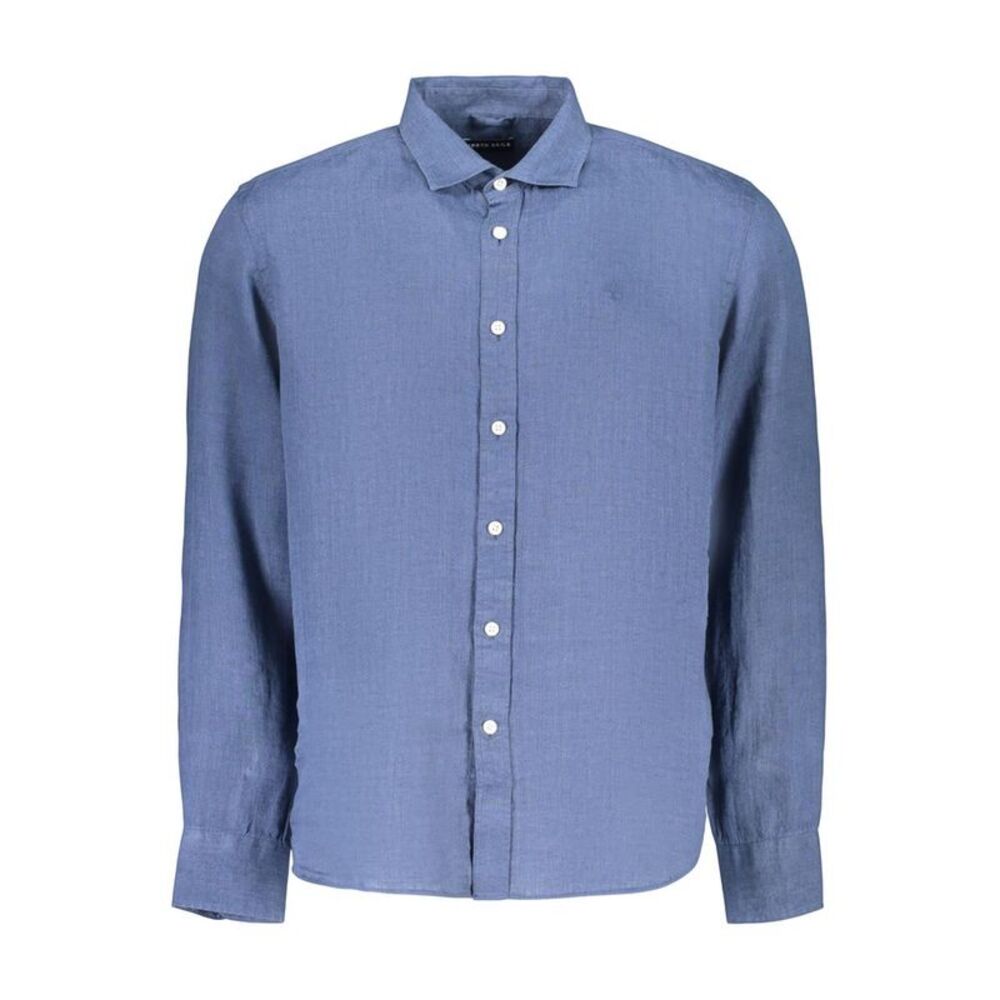North Sails Blue Linen Men's Men's Shirt